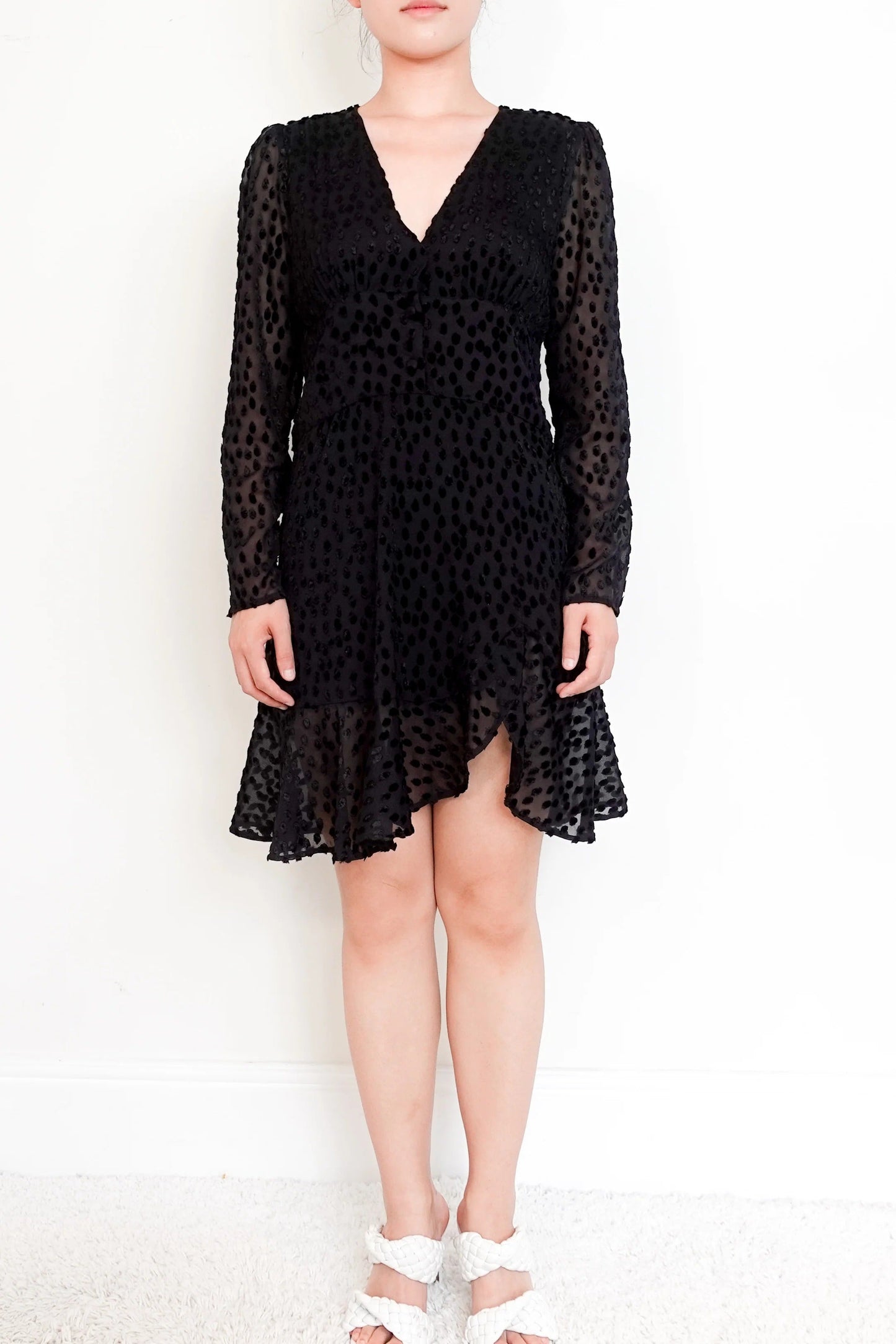 black mini dress