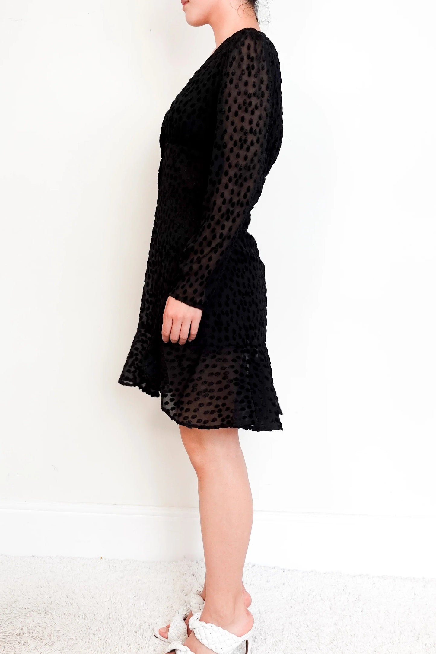 black mini dress