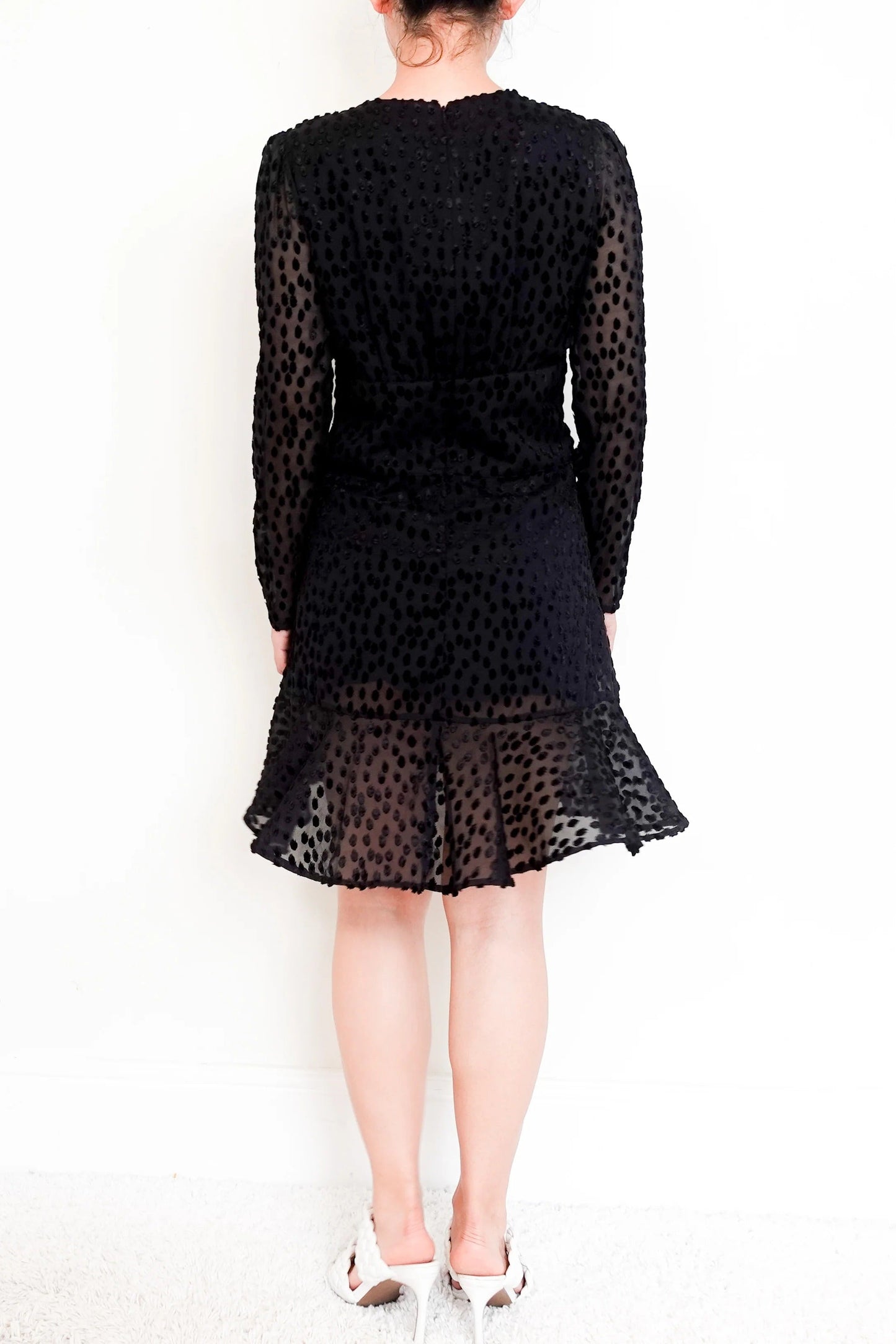 black mini dress