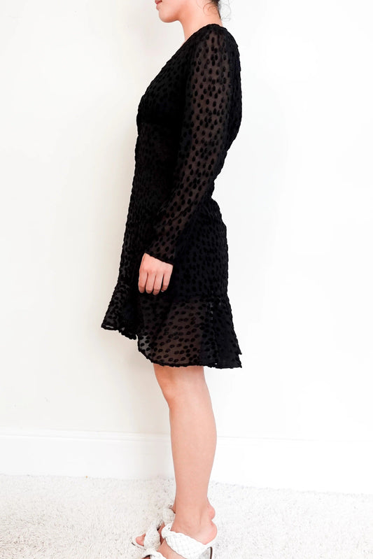 black mini dress